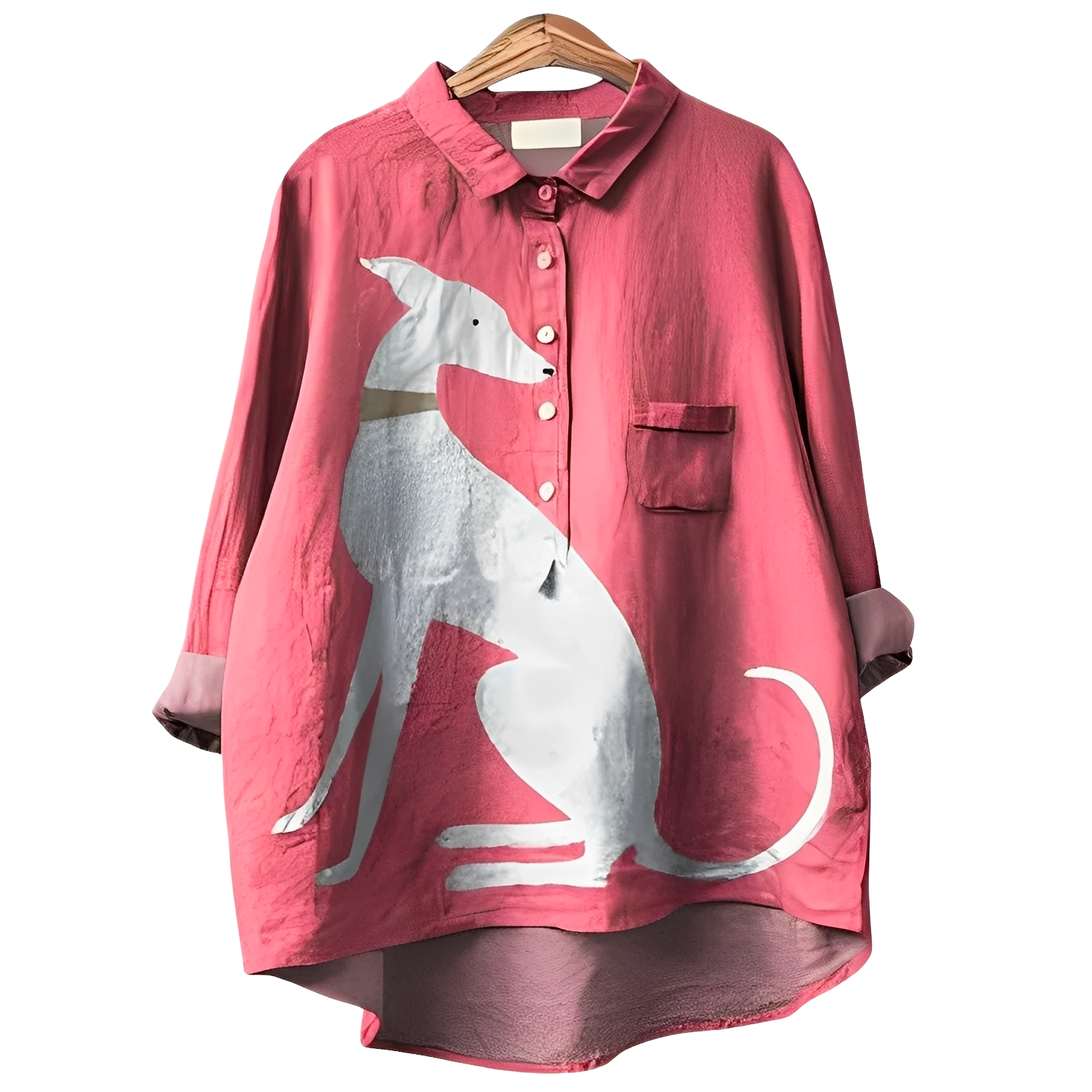 Eyden - Damenbluse mit langem Arm und Muster