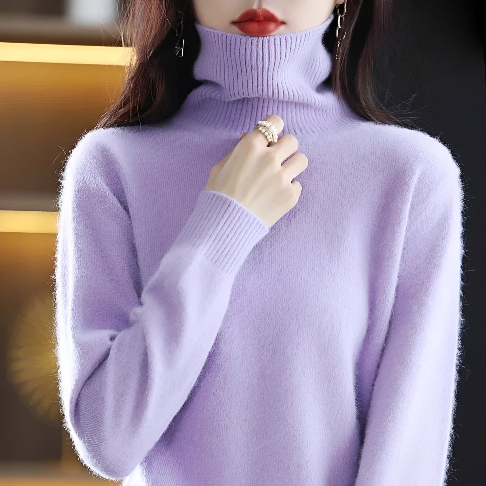 Letizia - Schicker Pullover mit hohem Kragen