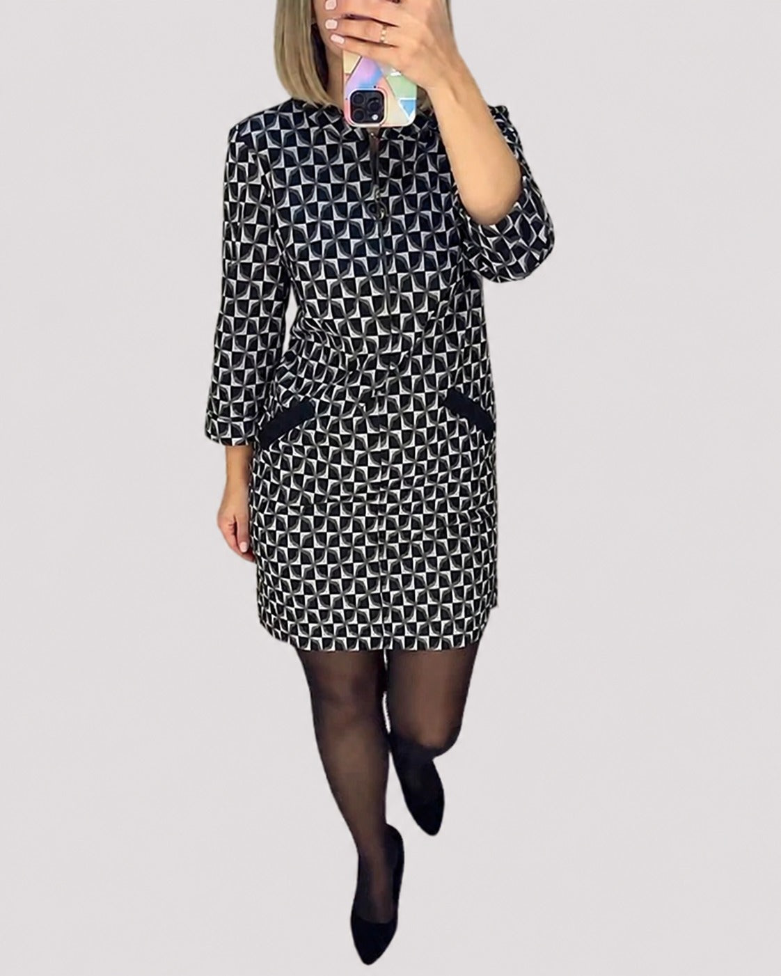 Michelle - Stilvolles Langarm-Kleid