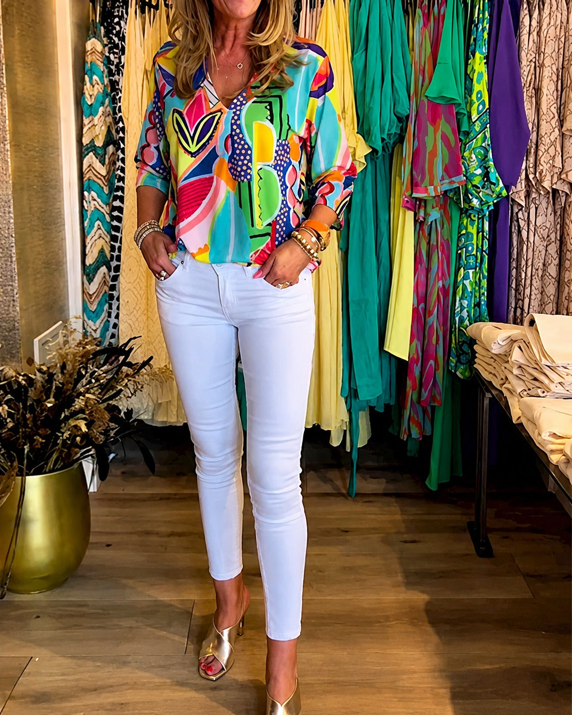 Chaya - Stilvolle Langärmelige Lockere Bluse