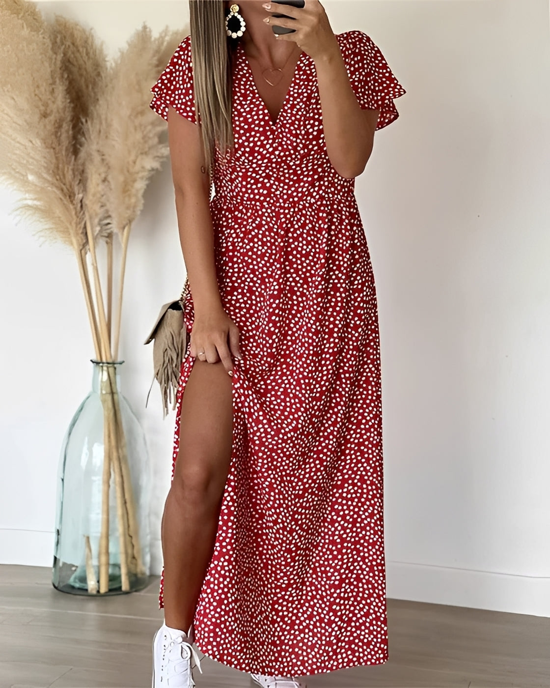 Kathleen - Lässiges Maxi-Kleid mit Schlitz