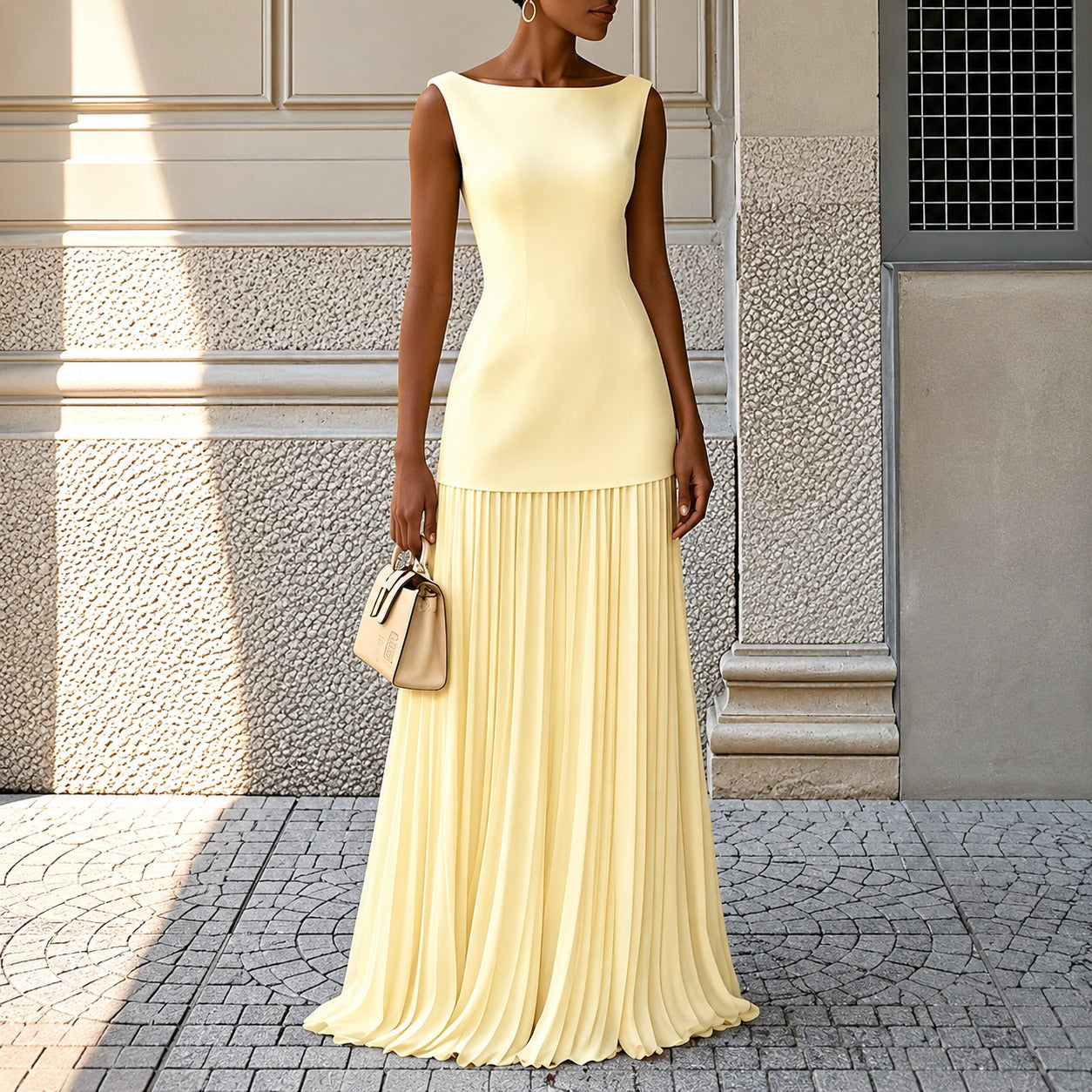 Alice - Elegantes Ärmelloses Schlankes Maxikleid