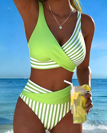 Angelica - Stilvolles Gestreiftes Bikini