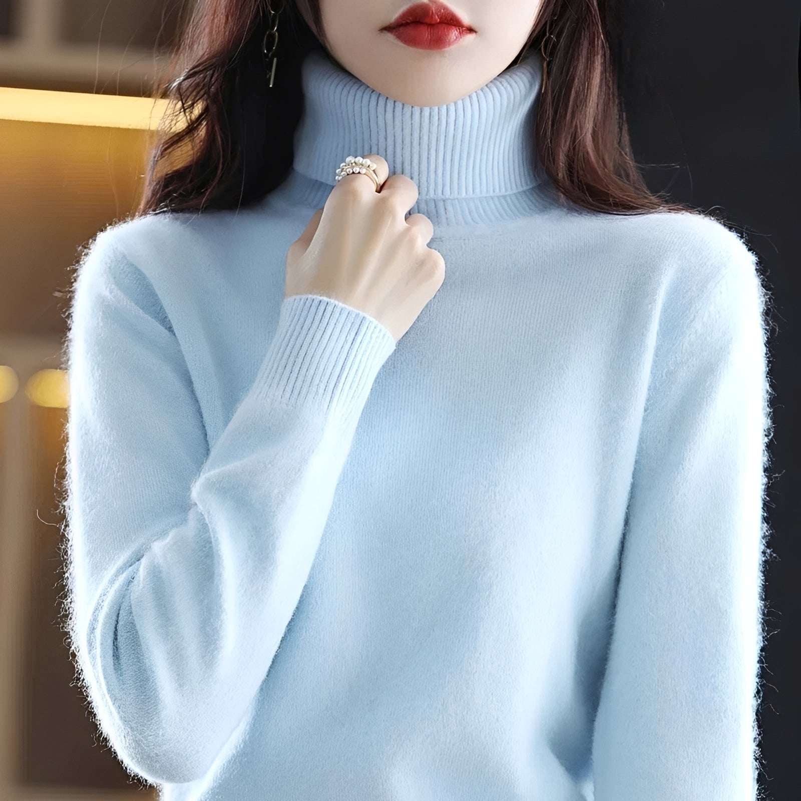Letizia - Schicker Pullover mit hohem Kragen