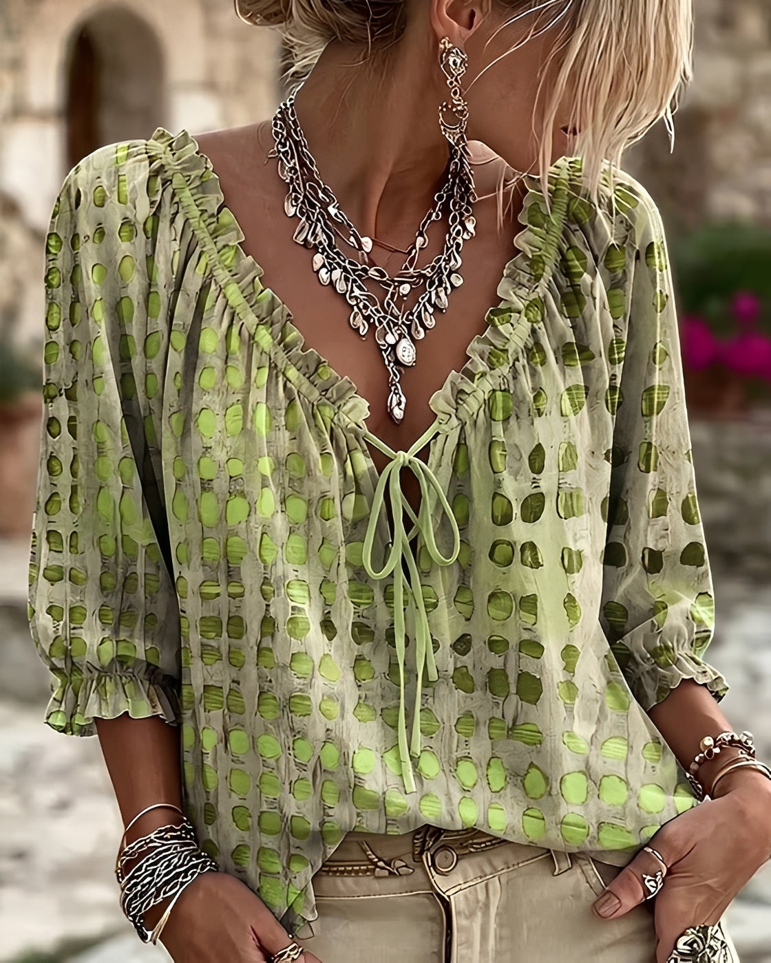 Candice - Stilvolle Bluse mit Polka-Dots