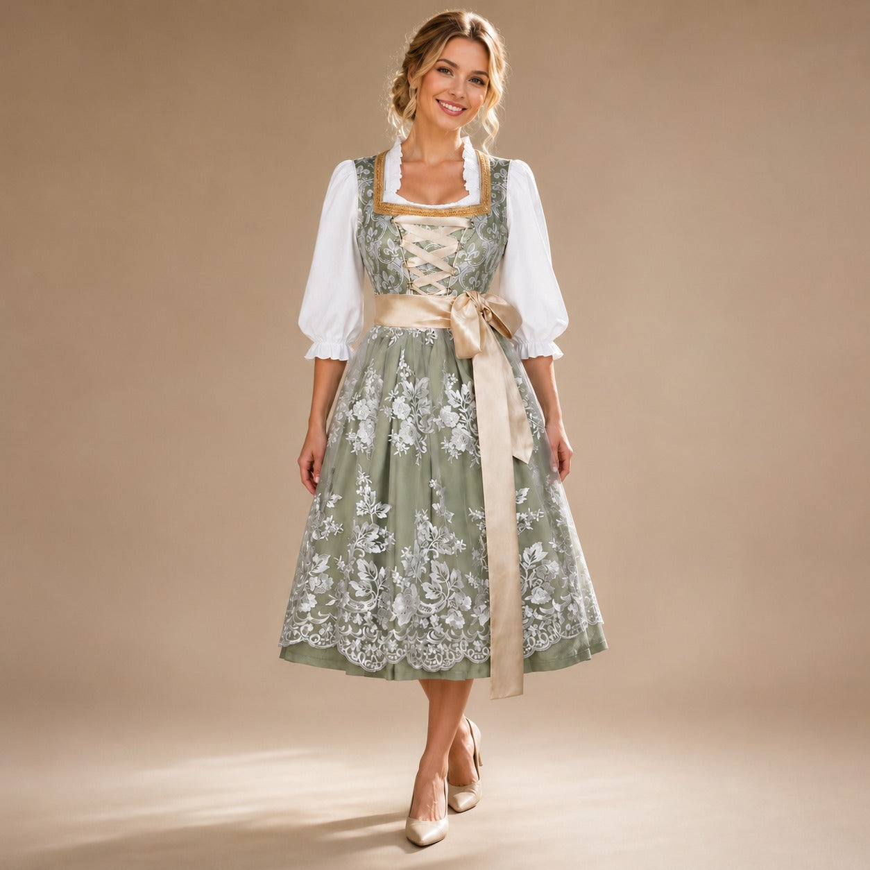 Kathleen - Stilvolles langärmliges Oktoberfest-Set