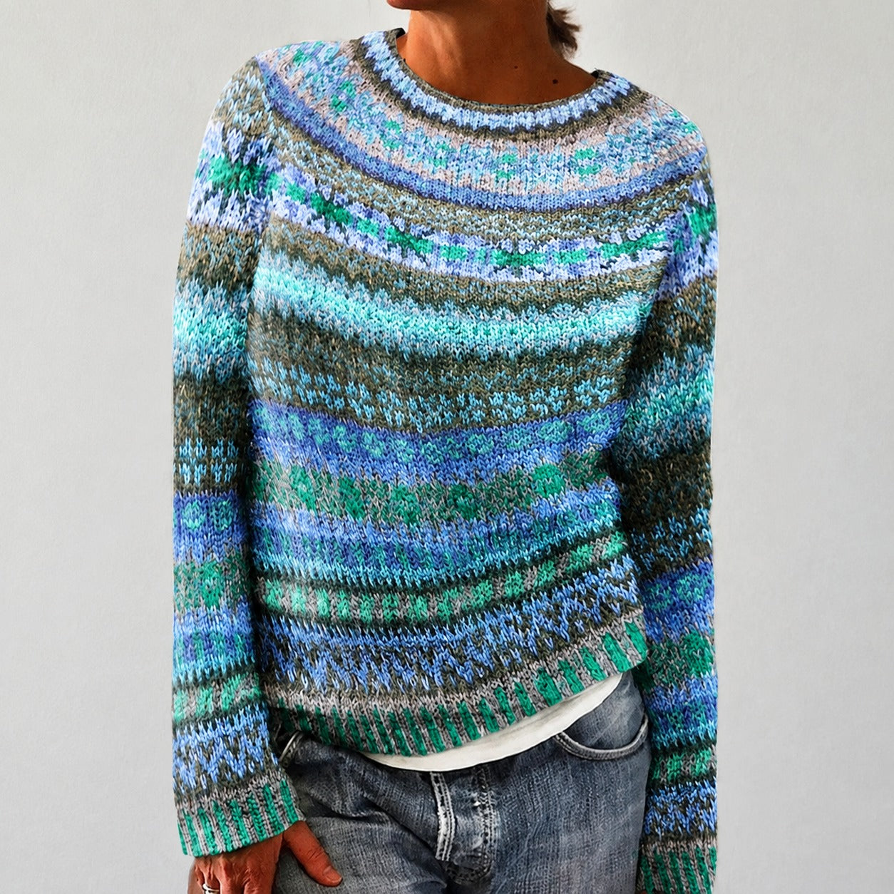 Olivia - Trendiger Pullover mit Muster