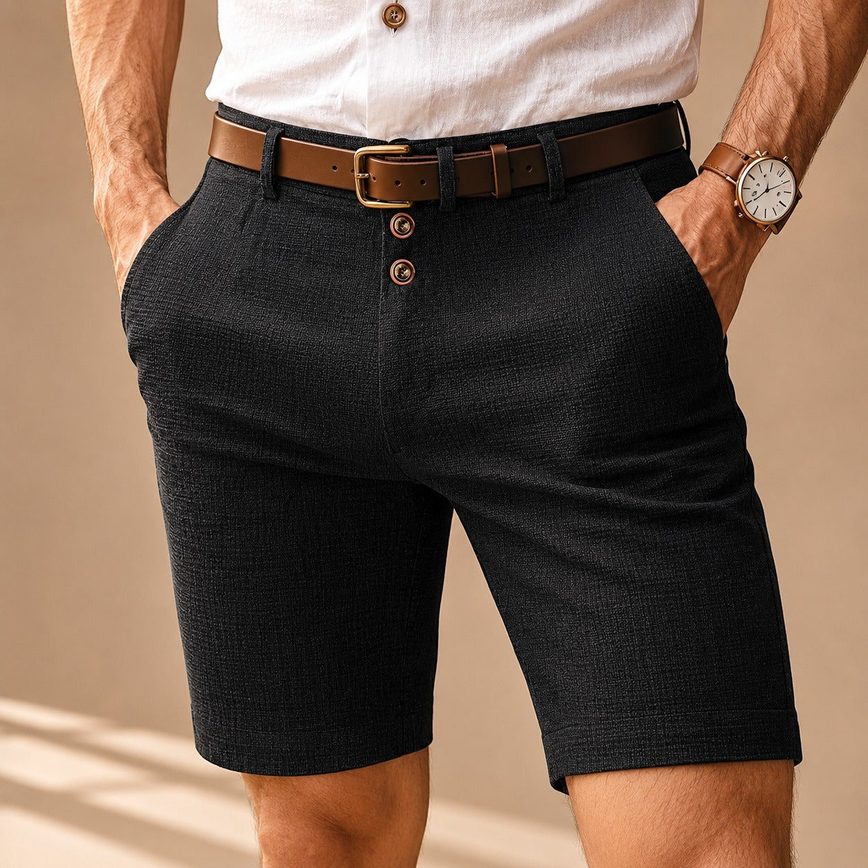 Herbie - Lässige Shorts mit Knöpfen