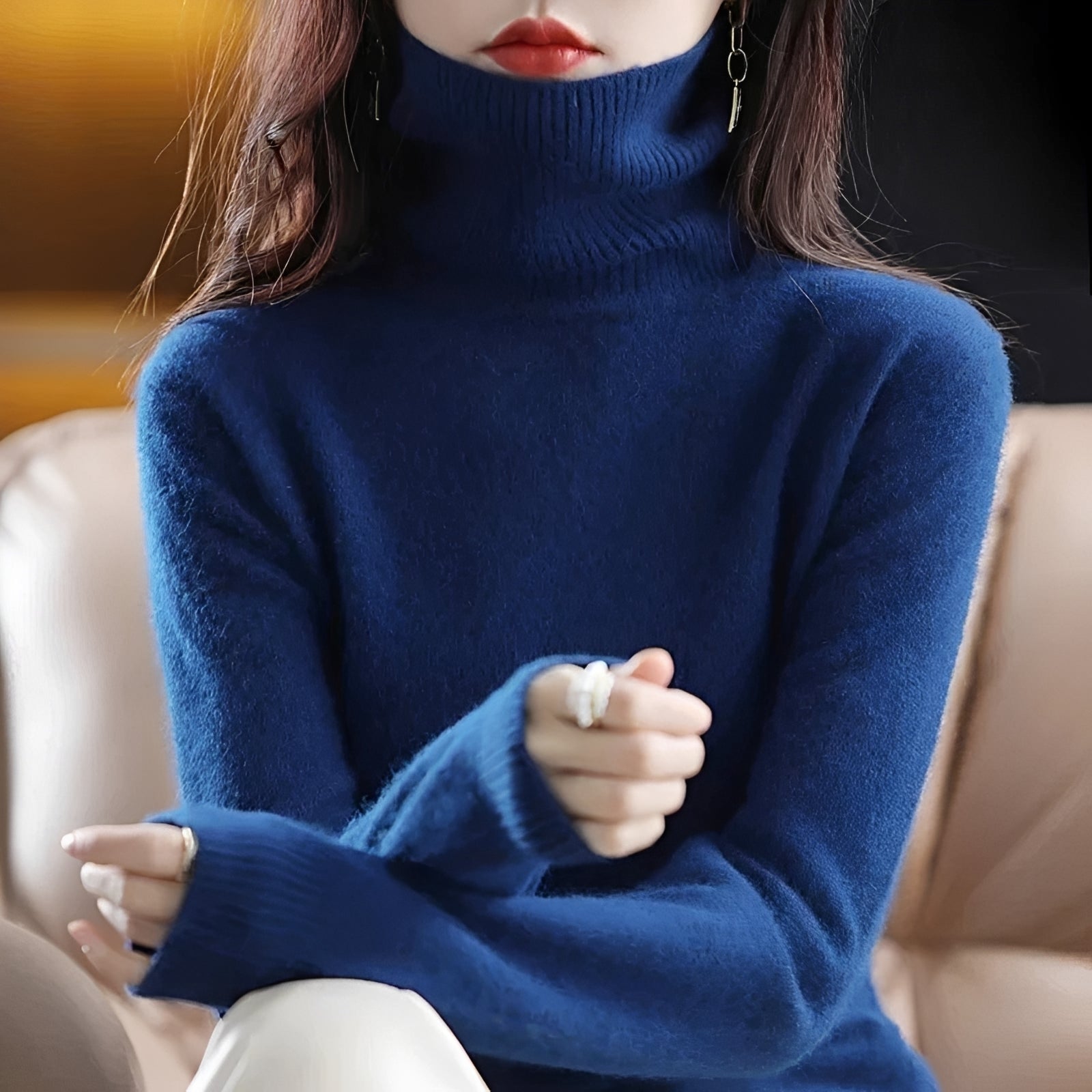 Letizia - Schicker Pullover mit hohem Kragen