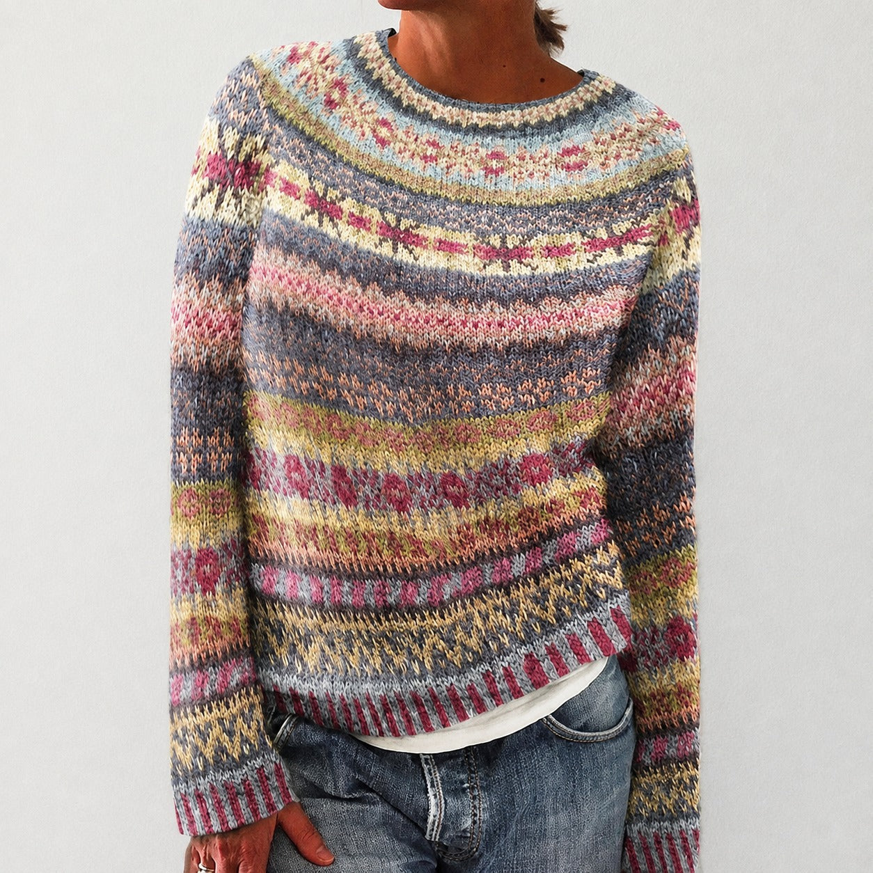 Olivia - Trendiger Pullover mit Muster