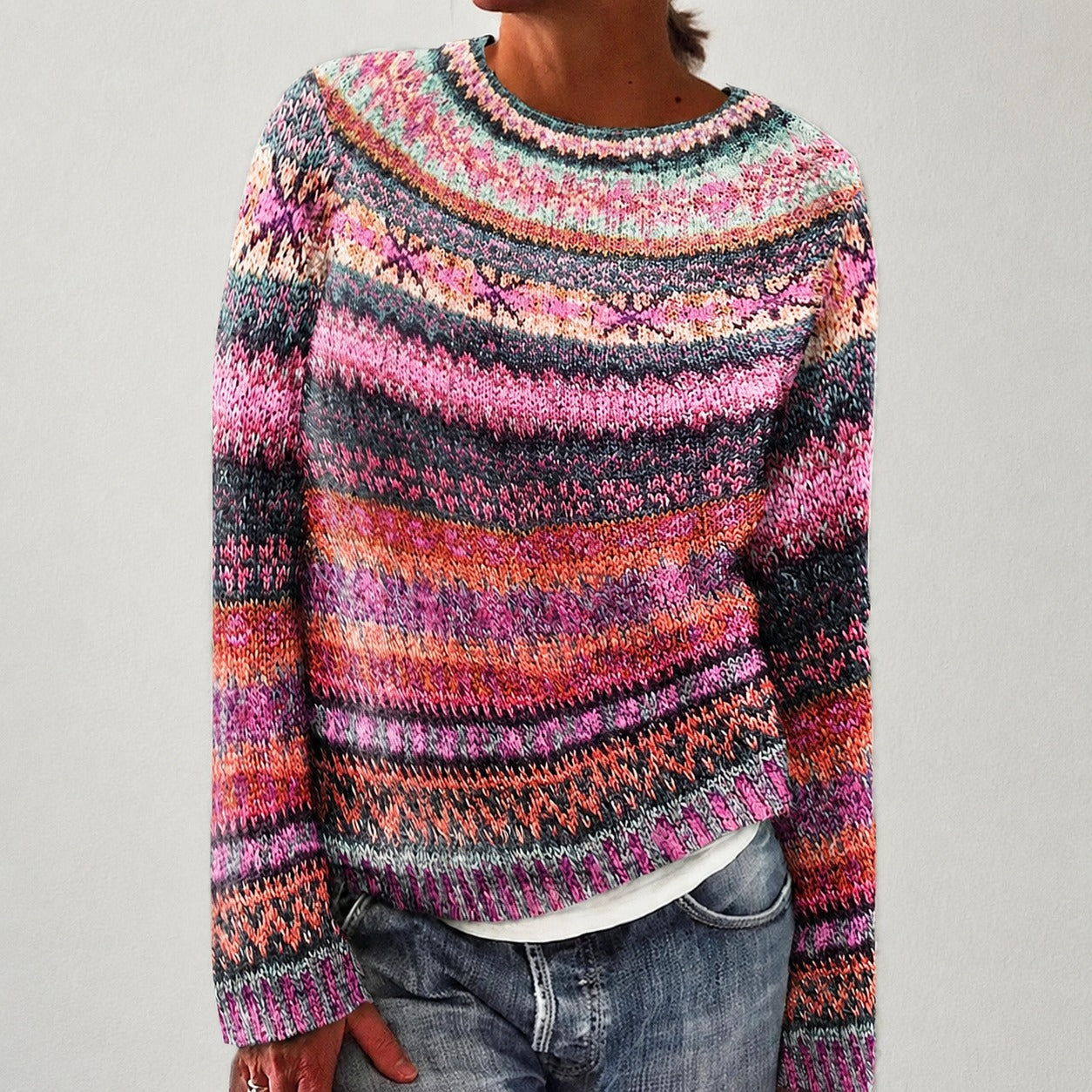 Olivia - Trendiger Pullover mit Muster