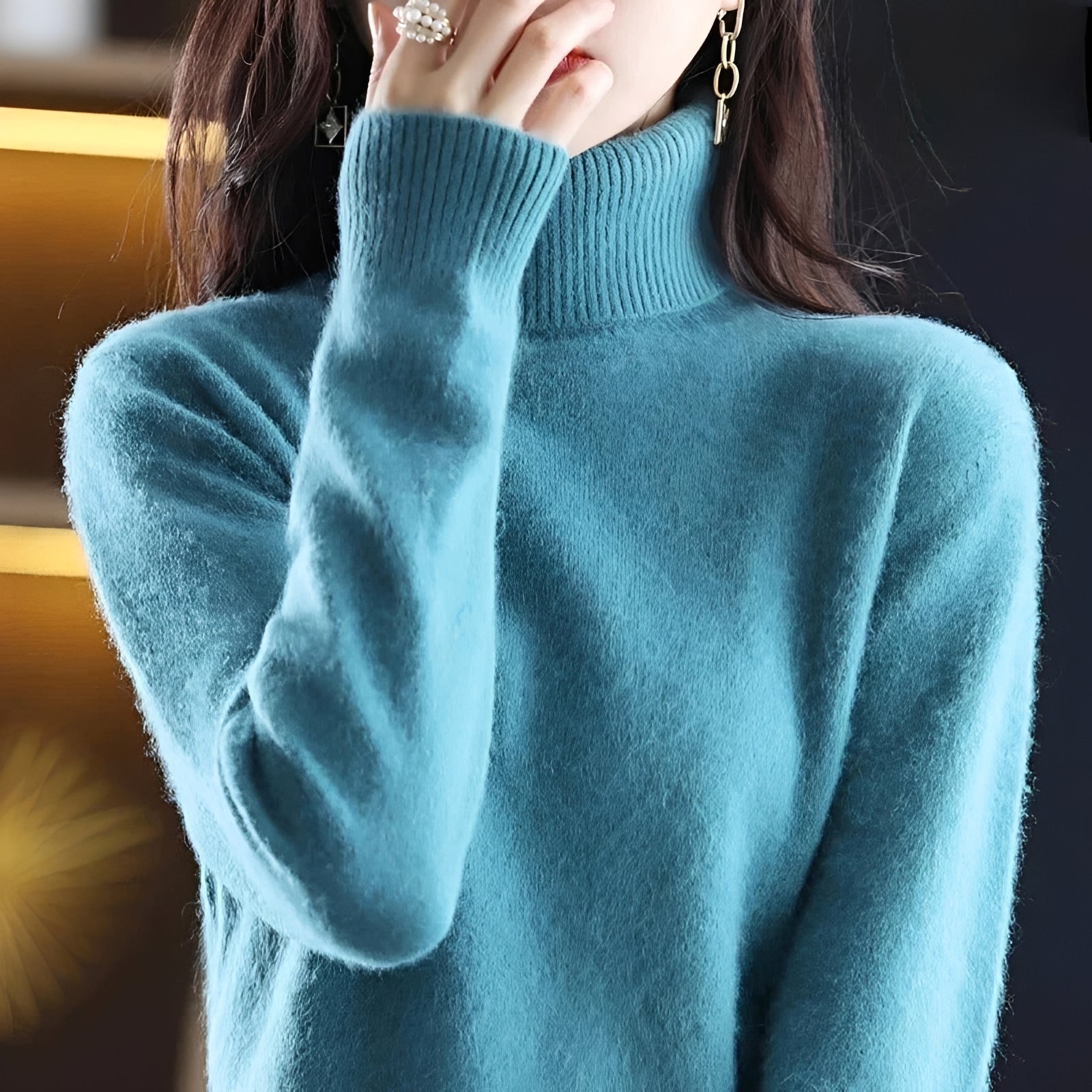 Letizia - Schicker Pullover mit hohem Kragen