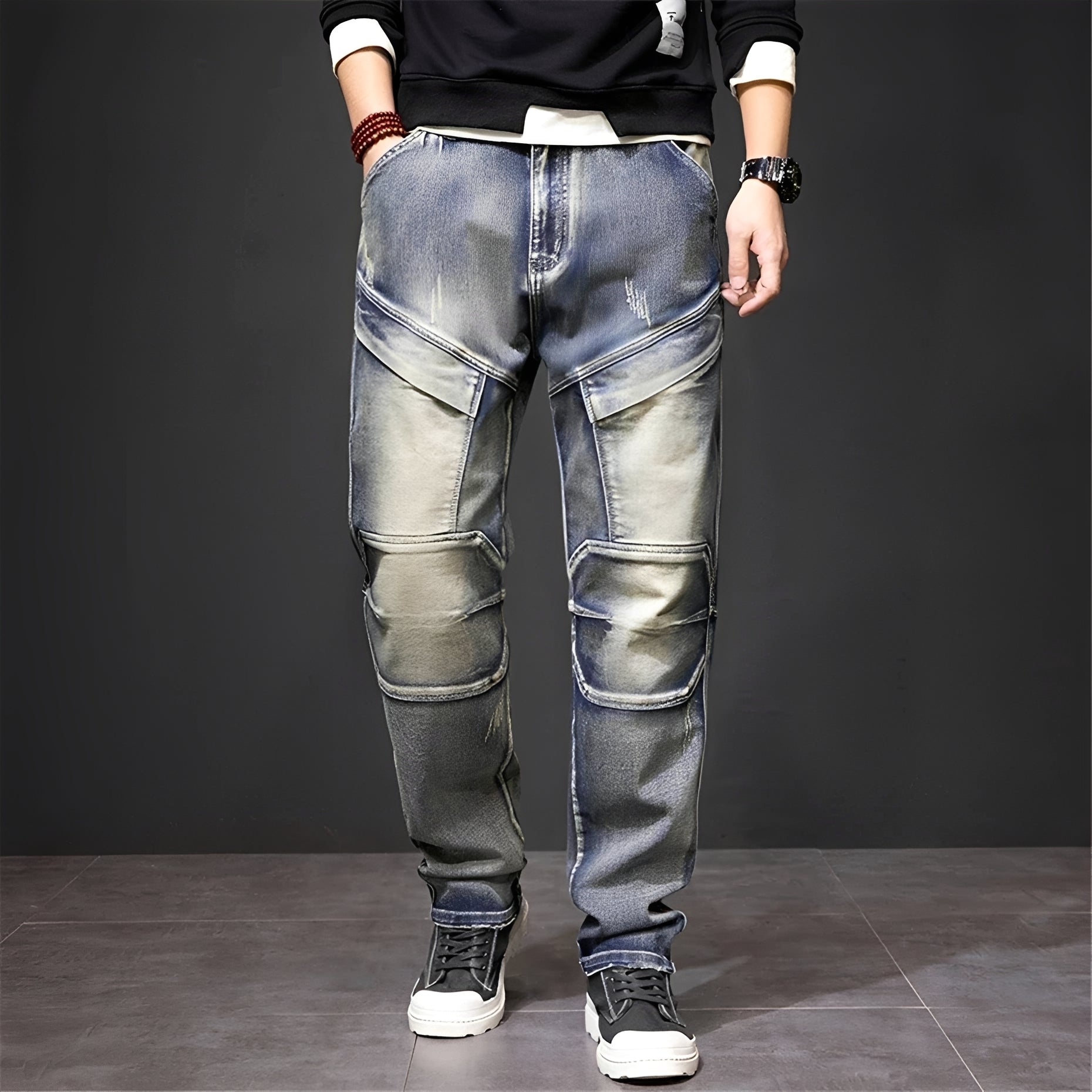Myers - Stilvolle gerade Jeans im Used-Look