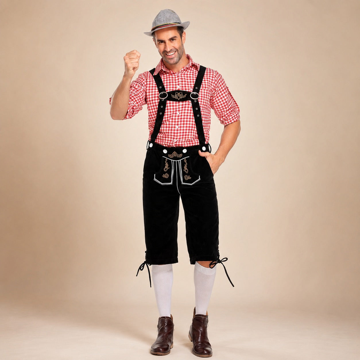 Thomas - Retro-Oktoberfest-Latzhosen-Set
