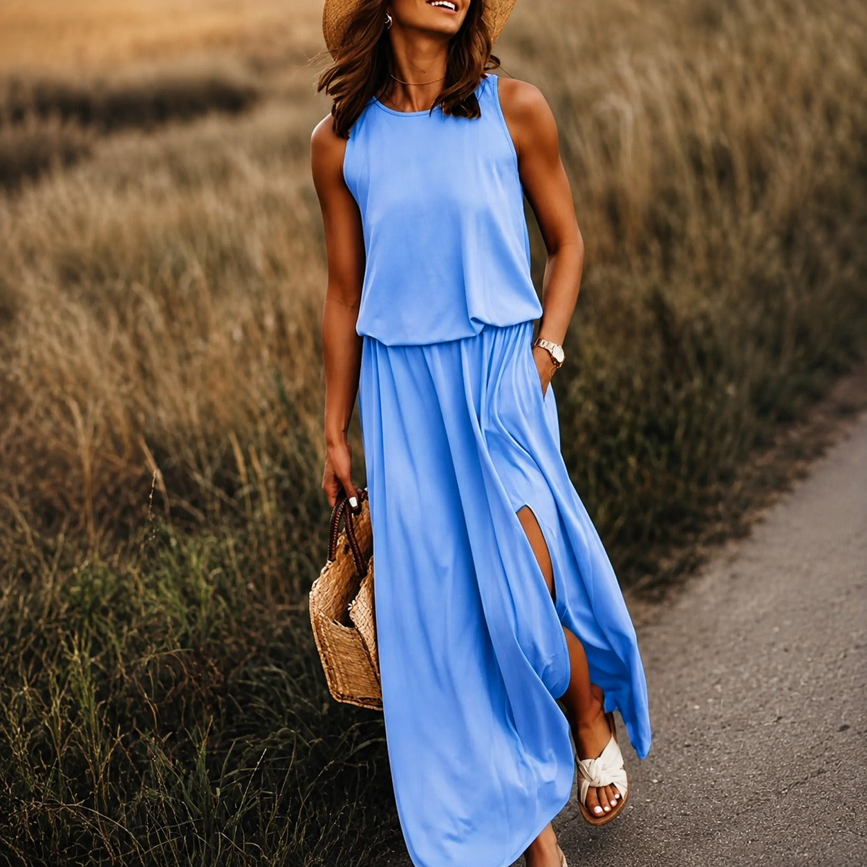 Edna - Angenehmes Boho-Kleid in Maxilänge aus Modal