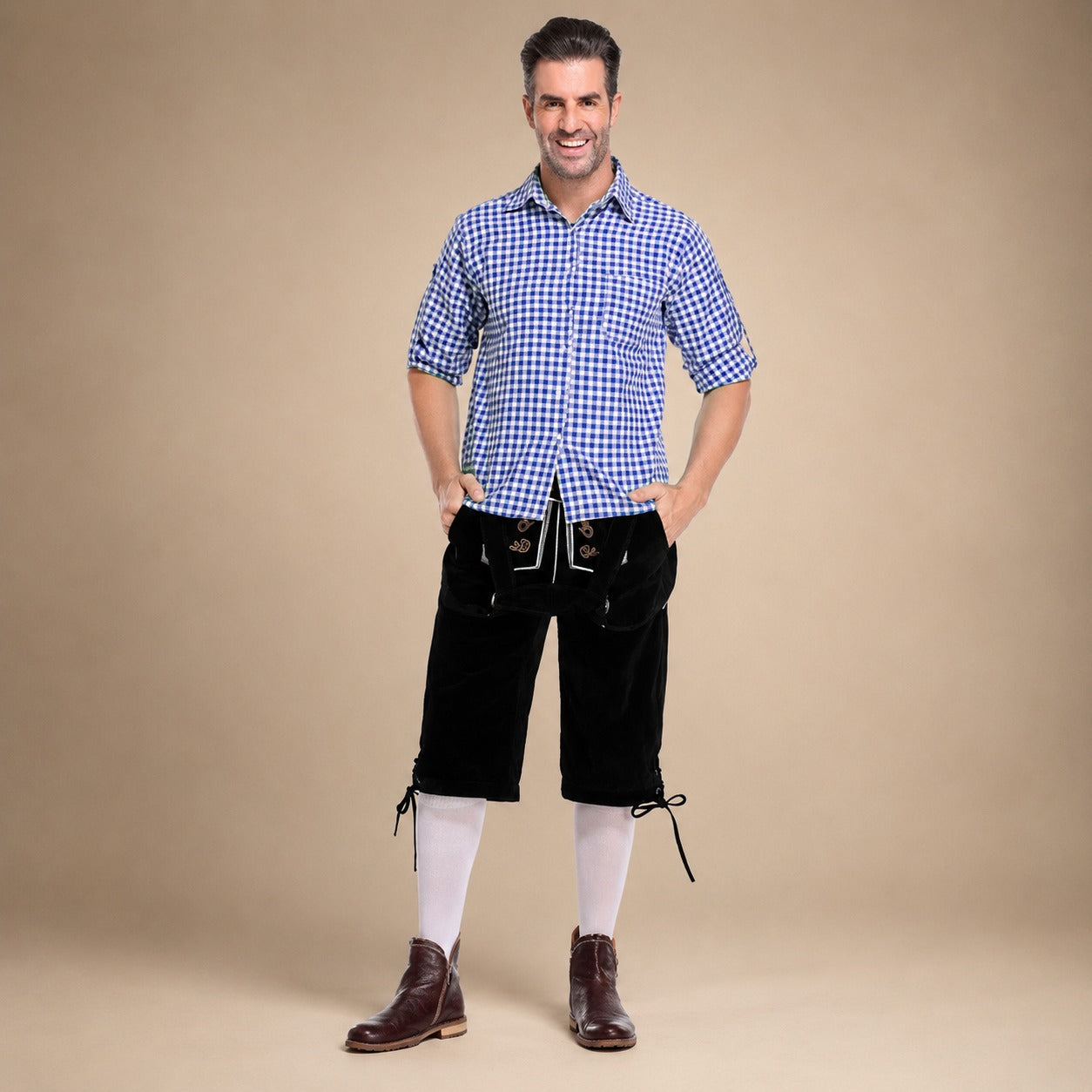 Thomas - Retro-Oktoberfest-Latzhosen-Set