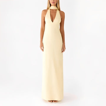 Amelie - Maxikleid mit Halterneck