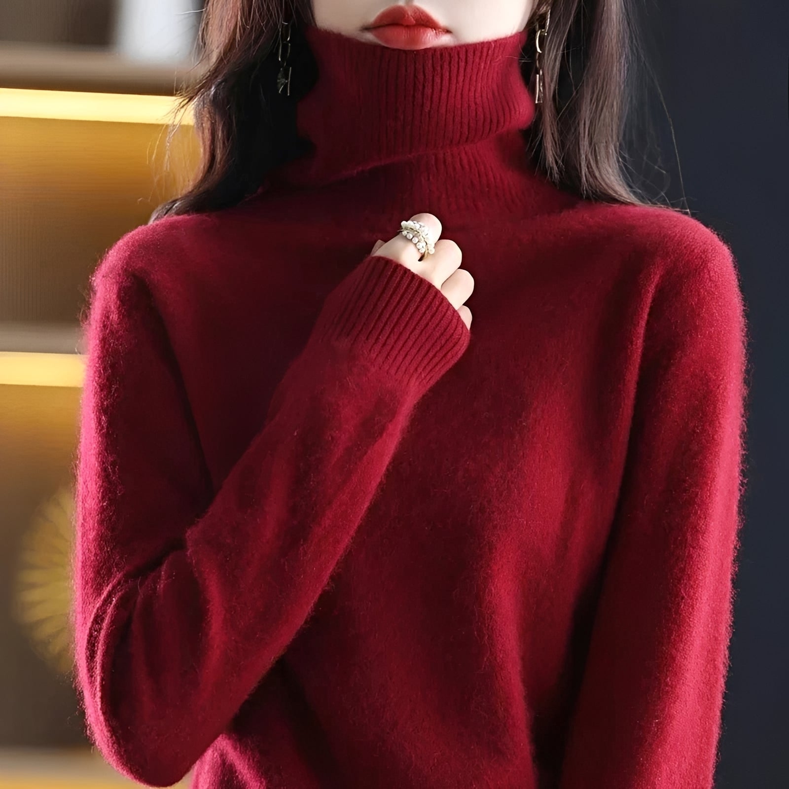 Letizia - Schicker Pullover mit hohem Kragen