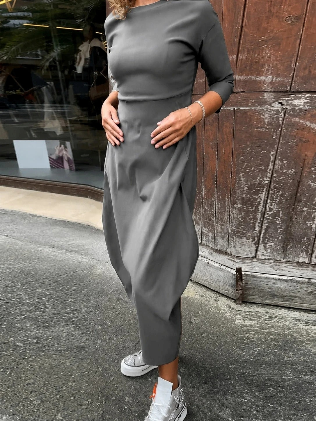 Elsie - Lässiges Langarmkleid