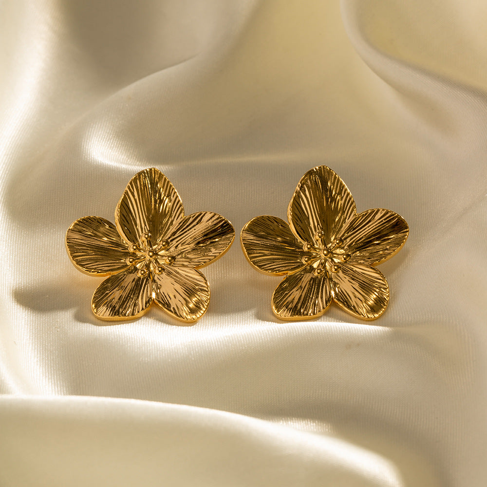Allysa - Ohrringe mit goldenen Blumen