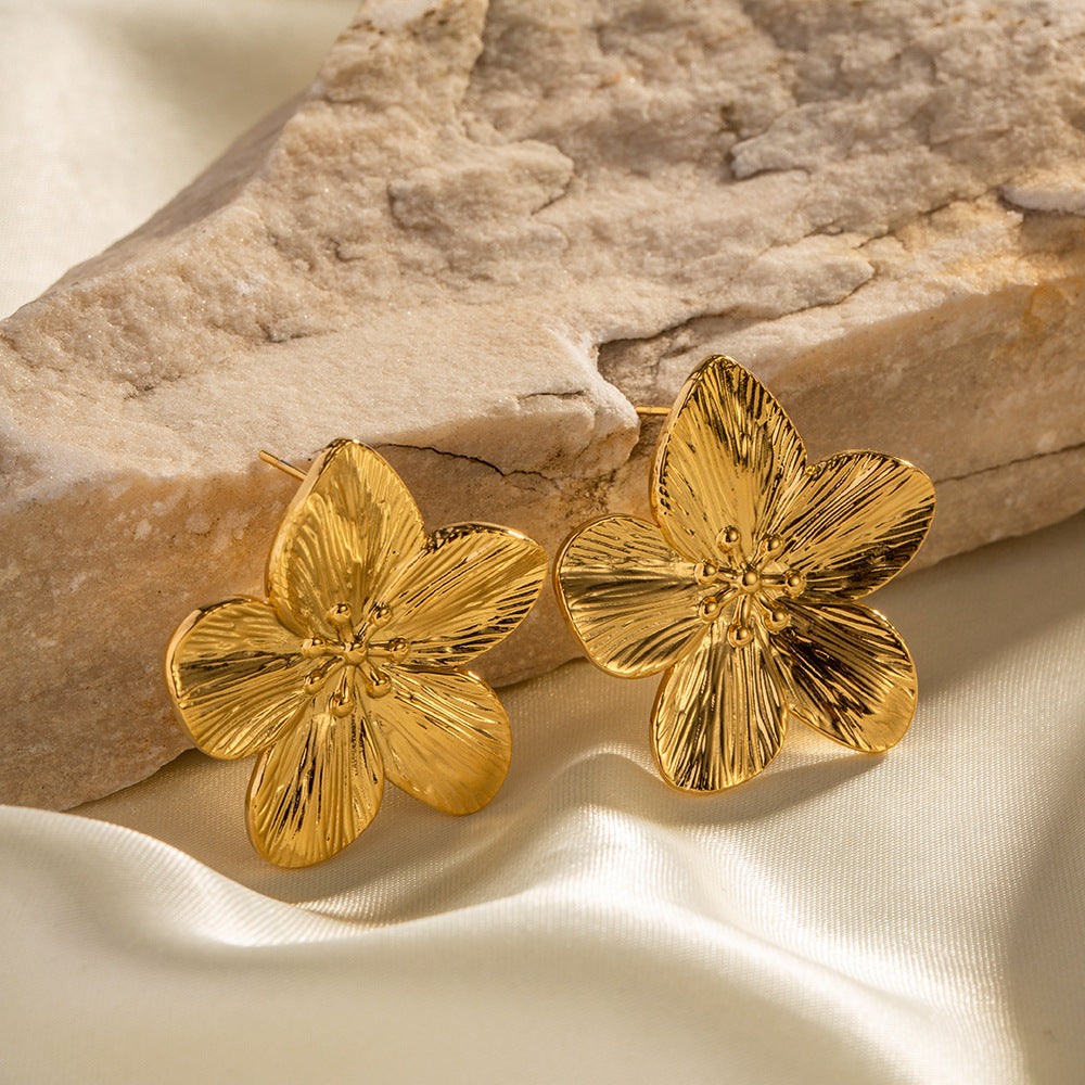 Allysa - Ohrringe mit goldenen Blumen