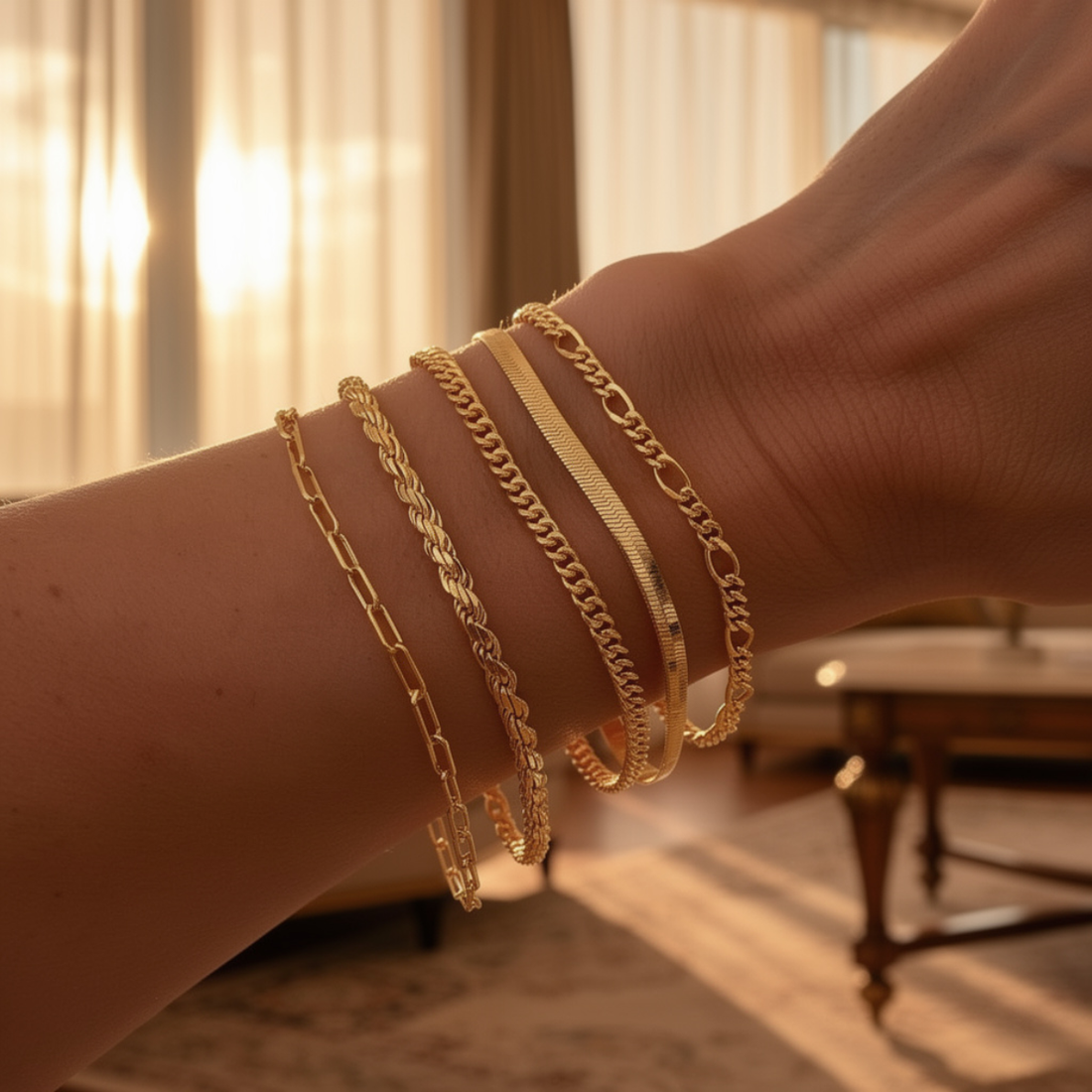 Elara – Set aus schlichten Armbändern für Frauen