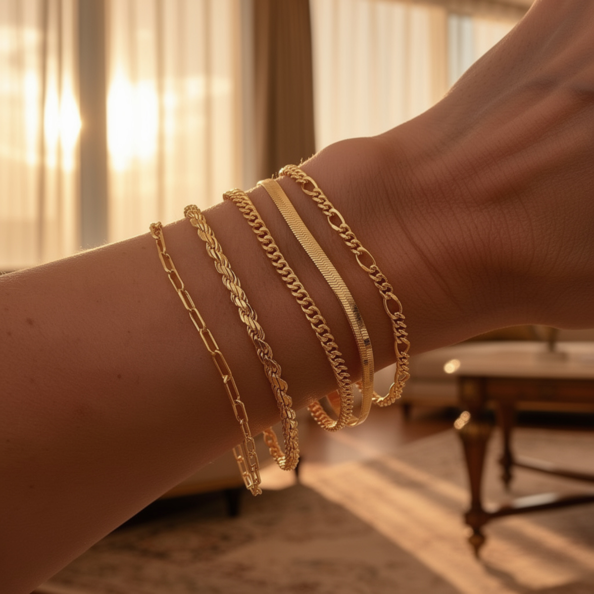 Elara – Set aus schlichten Armbändern für Frauen