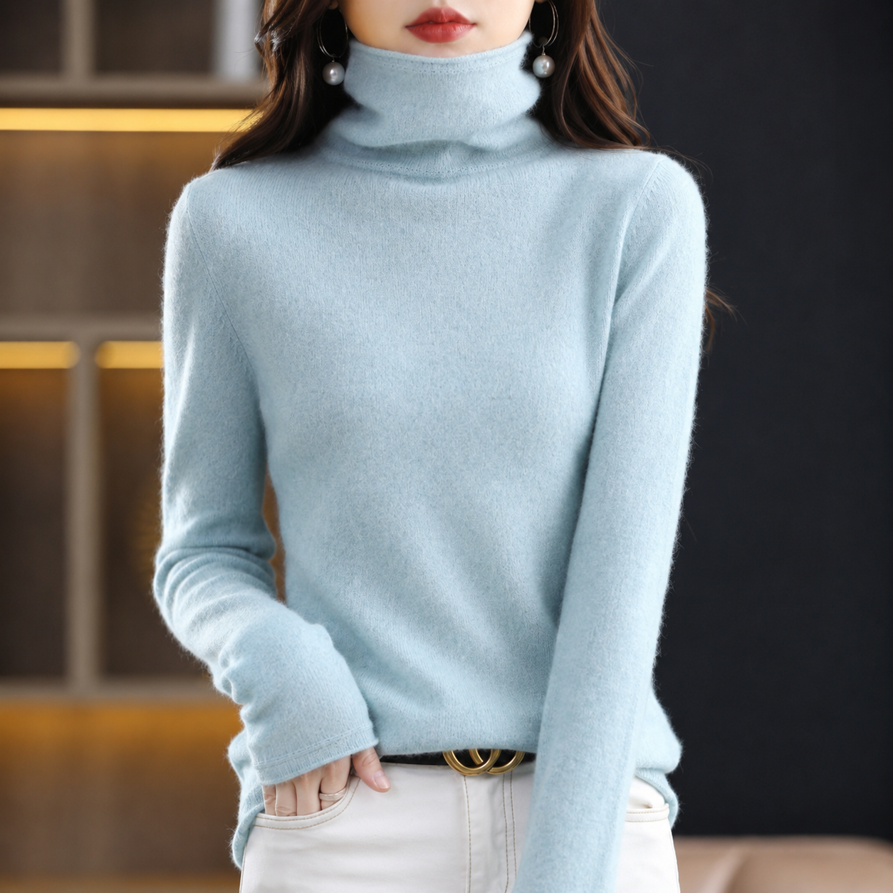 Akainu - Stilvoller Rollkragenpullover