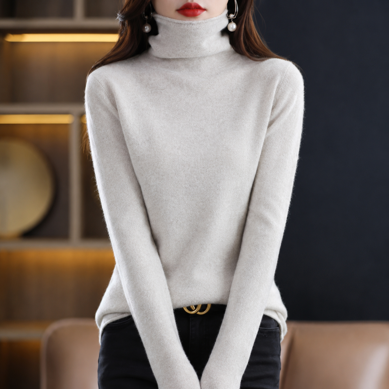 Akainu - Stilvoller Rollkragenpullover