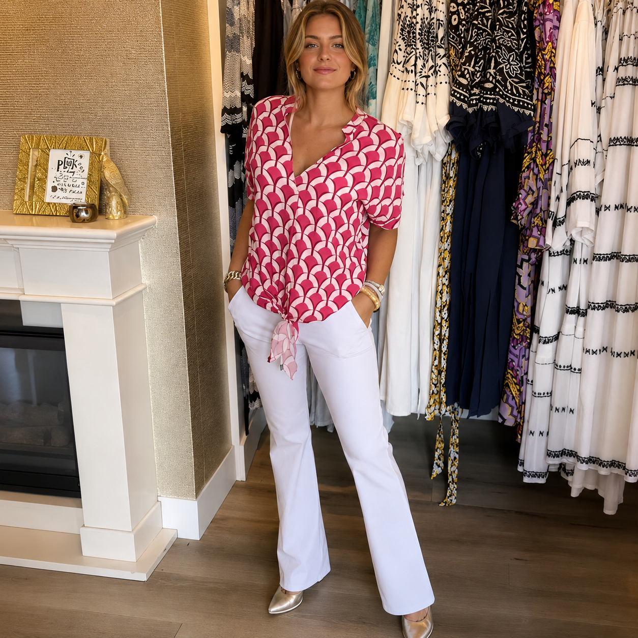 Leona - Stilvolles Oberteil mit Print für Damen