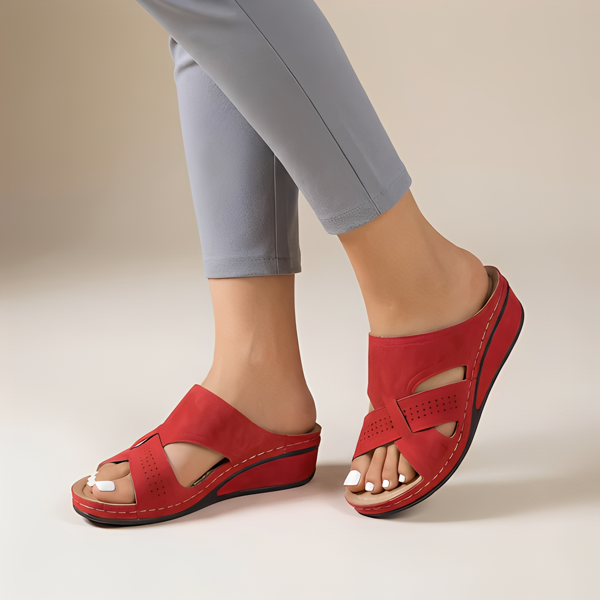 Oddette - Damen-Sandalen mit Riemen und offener Zehenpartie