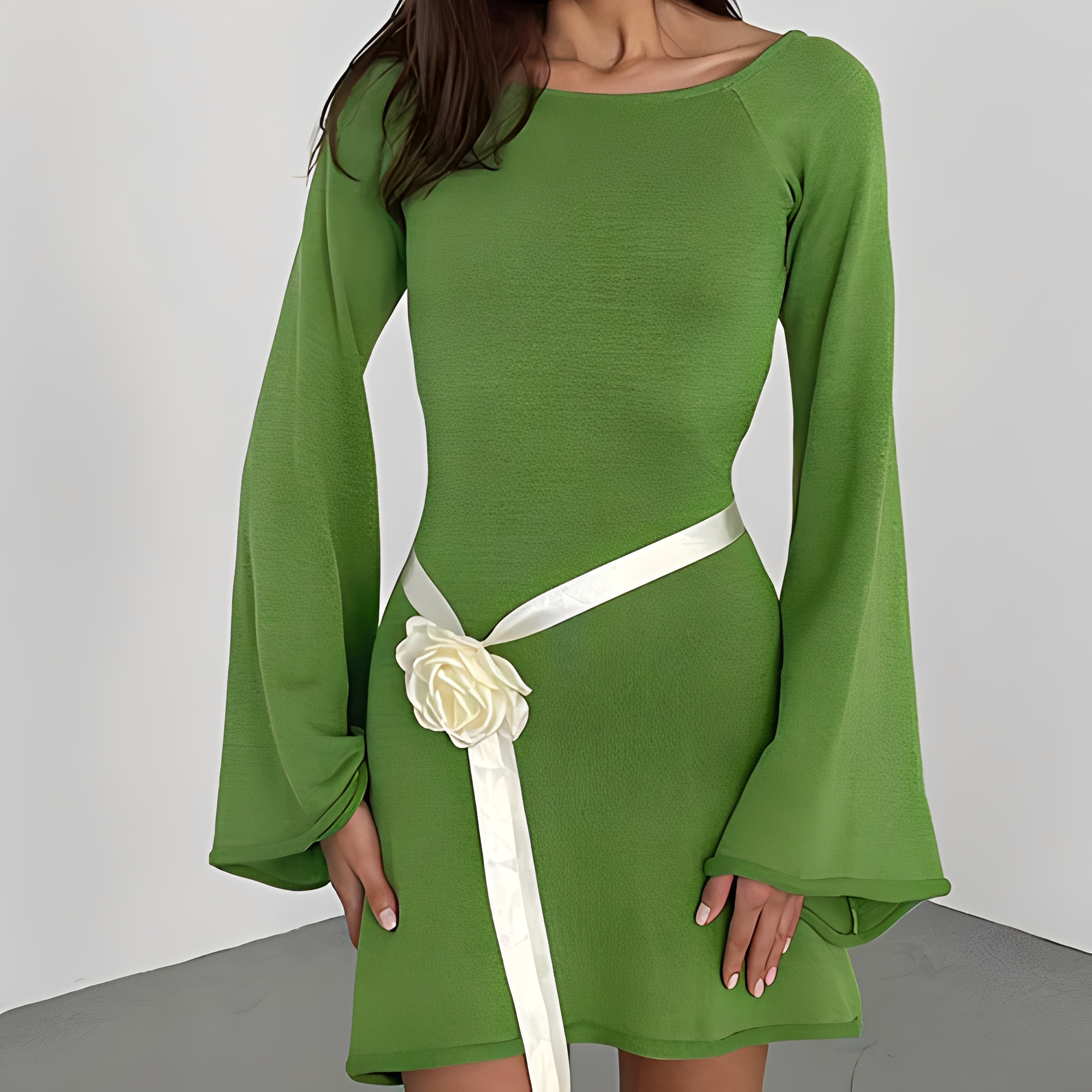 Aryana - Schickes Sommerkleid mit langen Ärmeln für Frauen