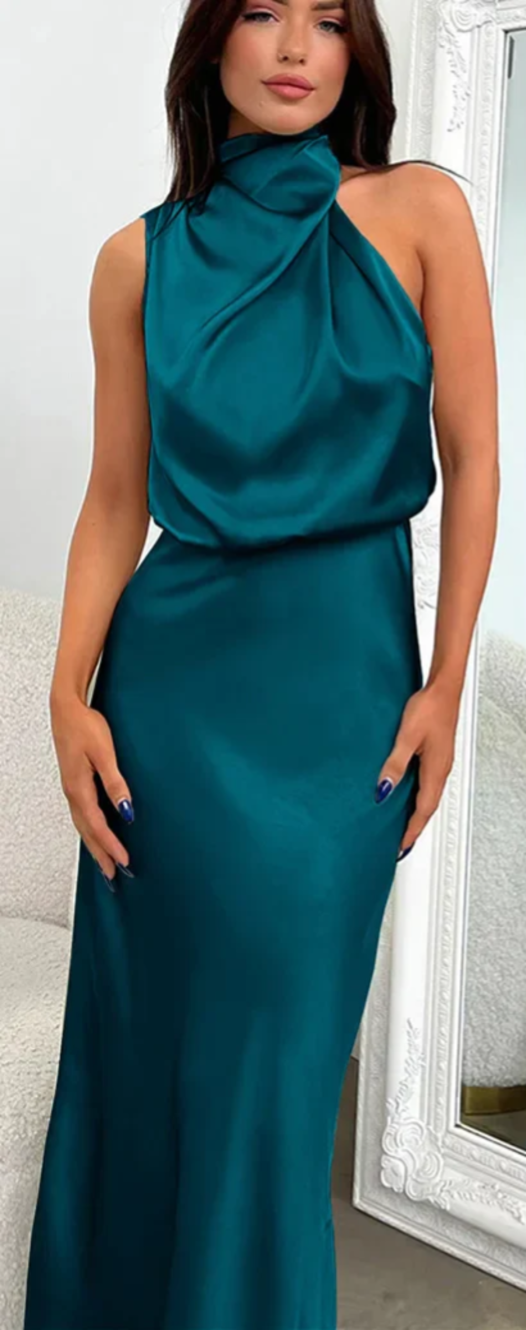 Luna - Maxikleid mit Drapierung
