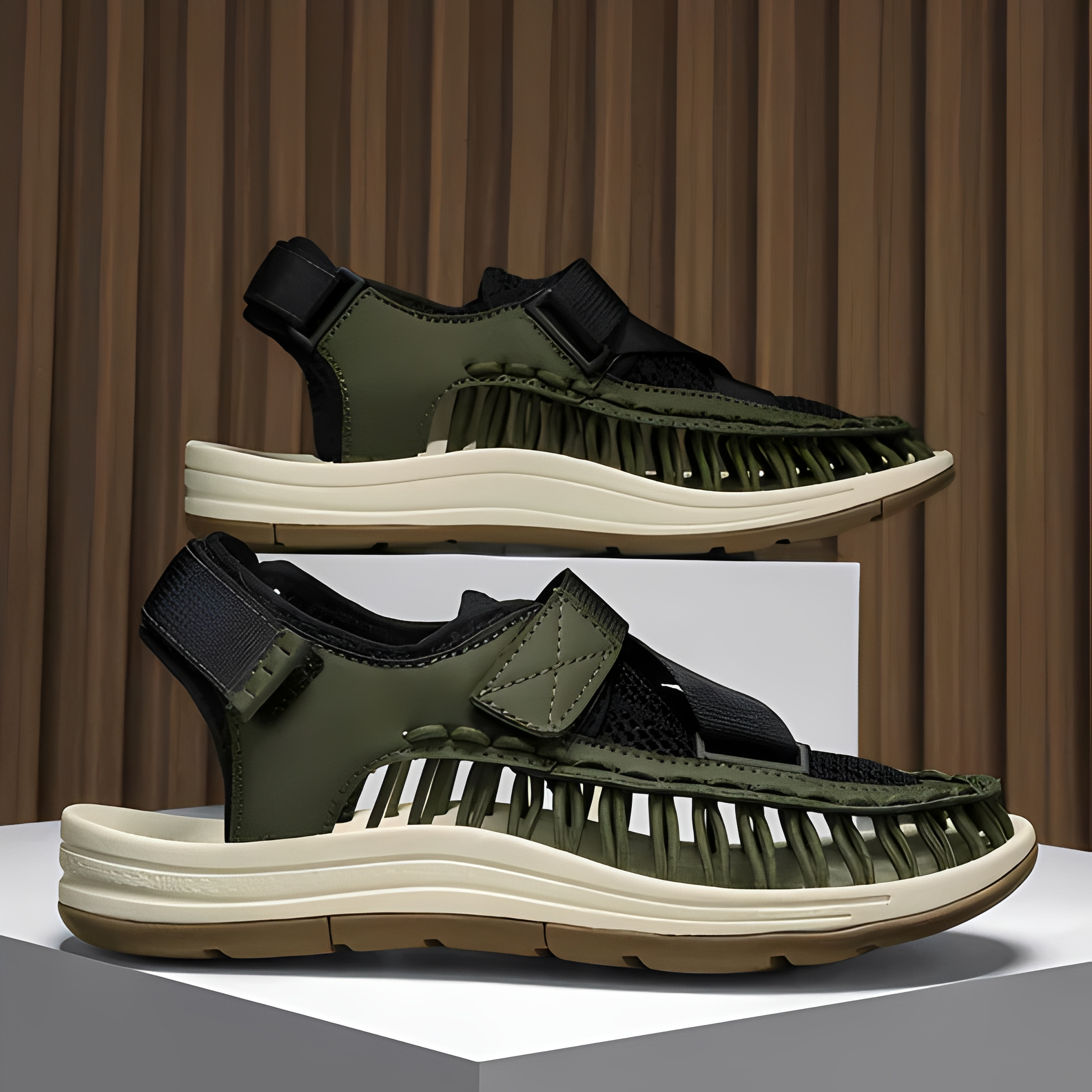Alfien - Luftdurchlässige Sandalen mit verstellbaren Riemen für Herren