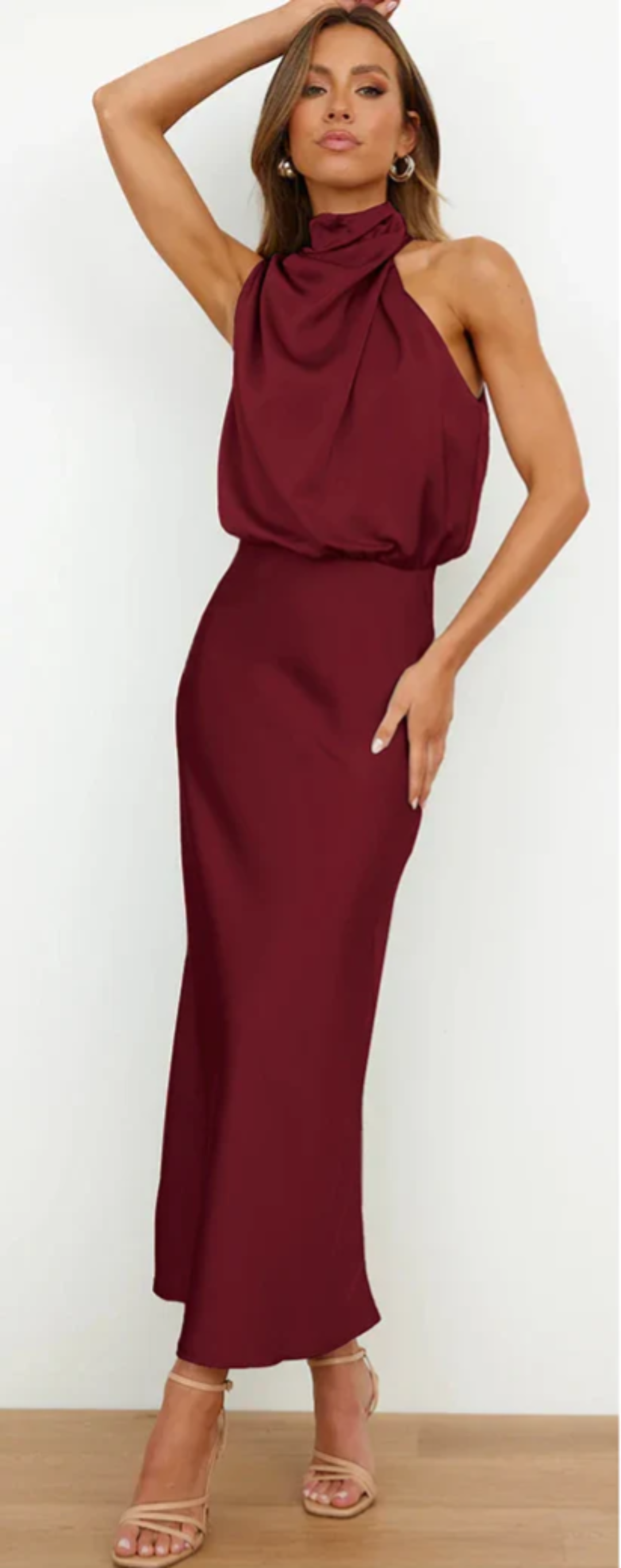 Luna - Maxikleid mit Drapierung