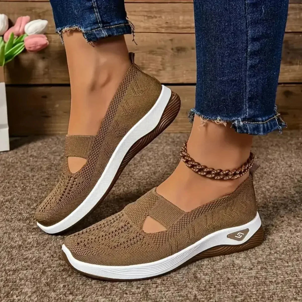 Madelline - Damen-Slipper mit Keilabsatz