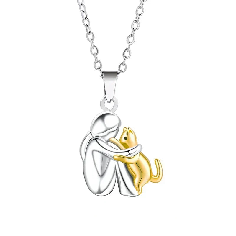 Mignon – Halskette mit verflochtenem Katzenanhänger