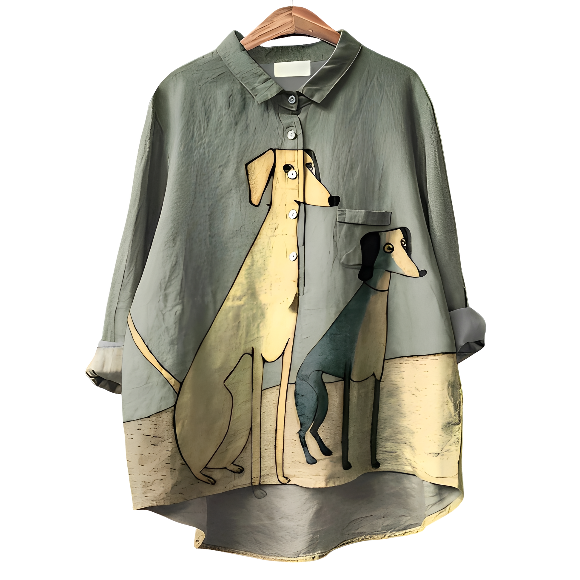 Eyden - Damenbluse mit langem Arm und Muster