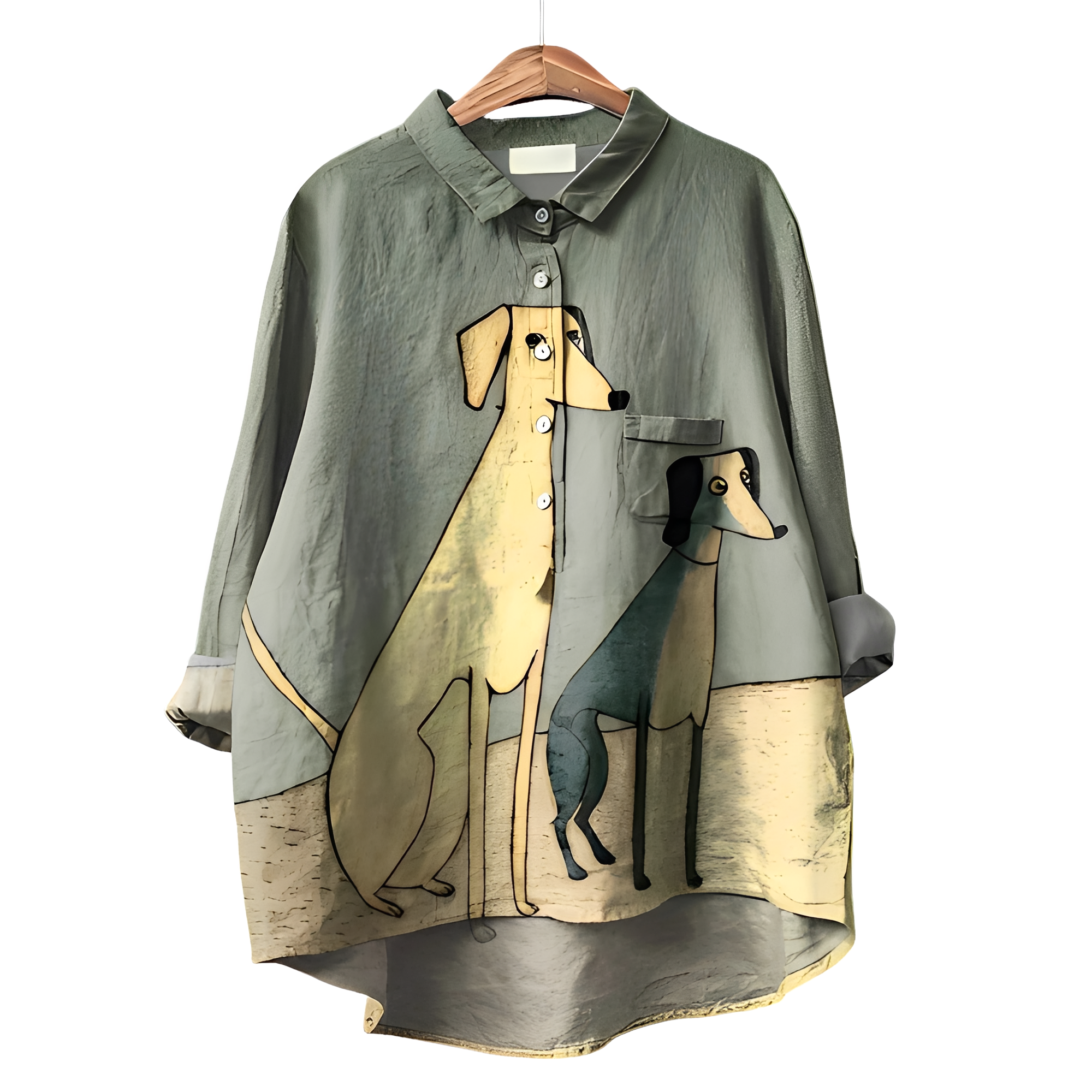 Eyden - Damenbluse mit langem Arm und Muster