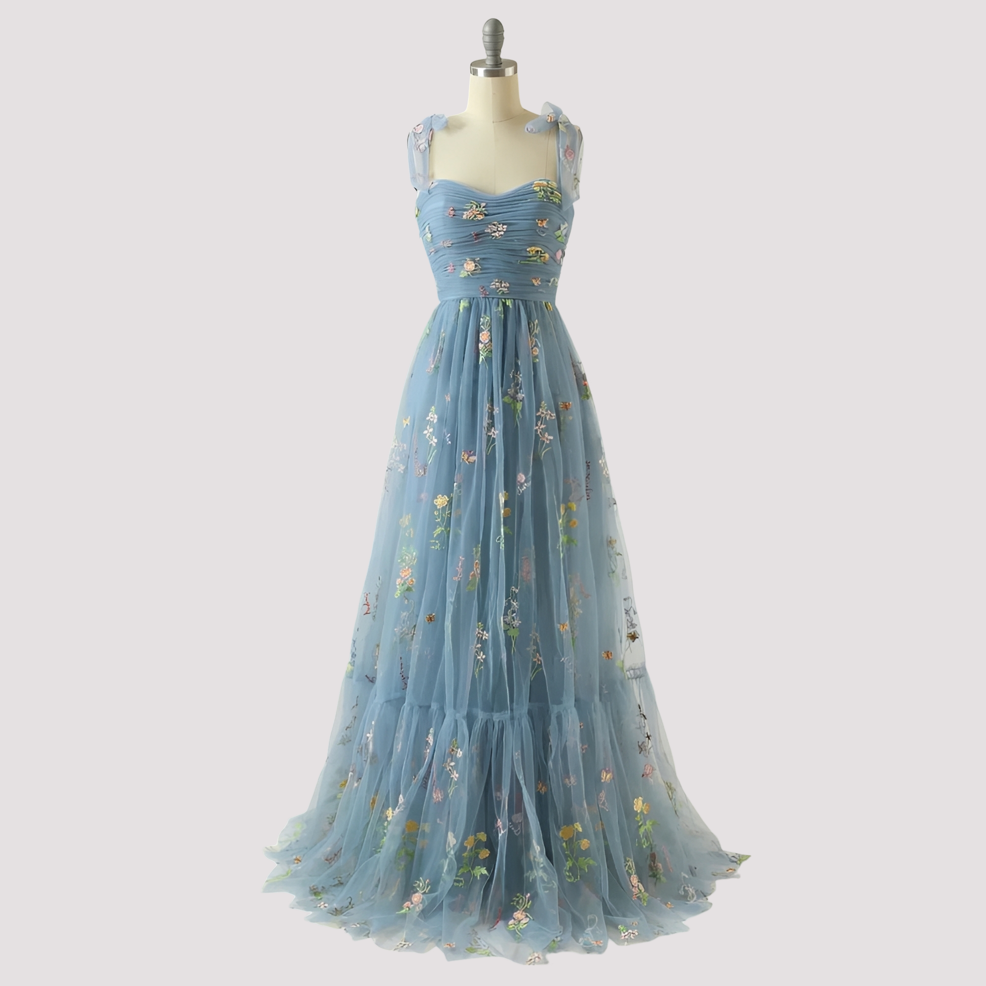 Livia - Elegantes Ballkleid mit Blumenstickerei