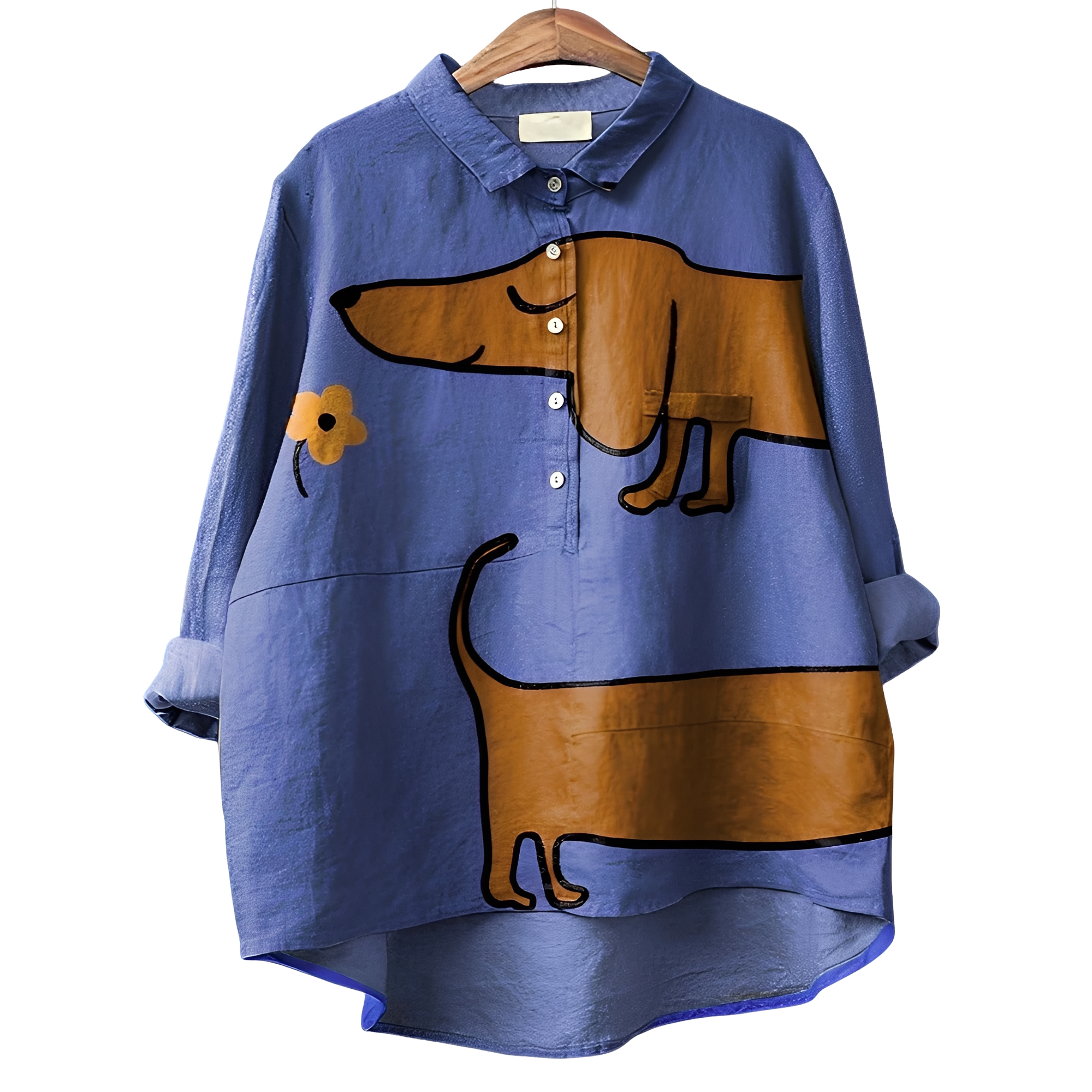 Eyden - Damenbluse mit langem Arm und Muster