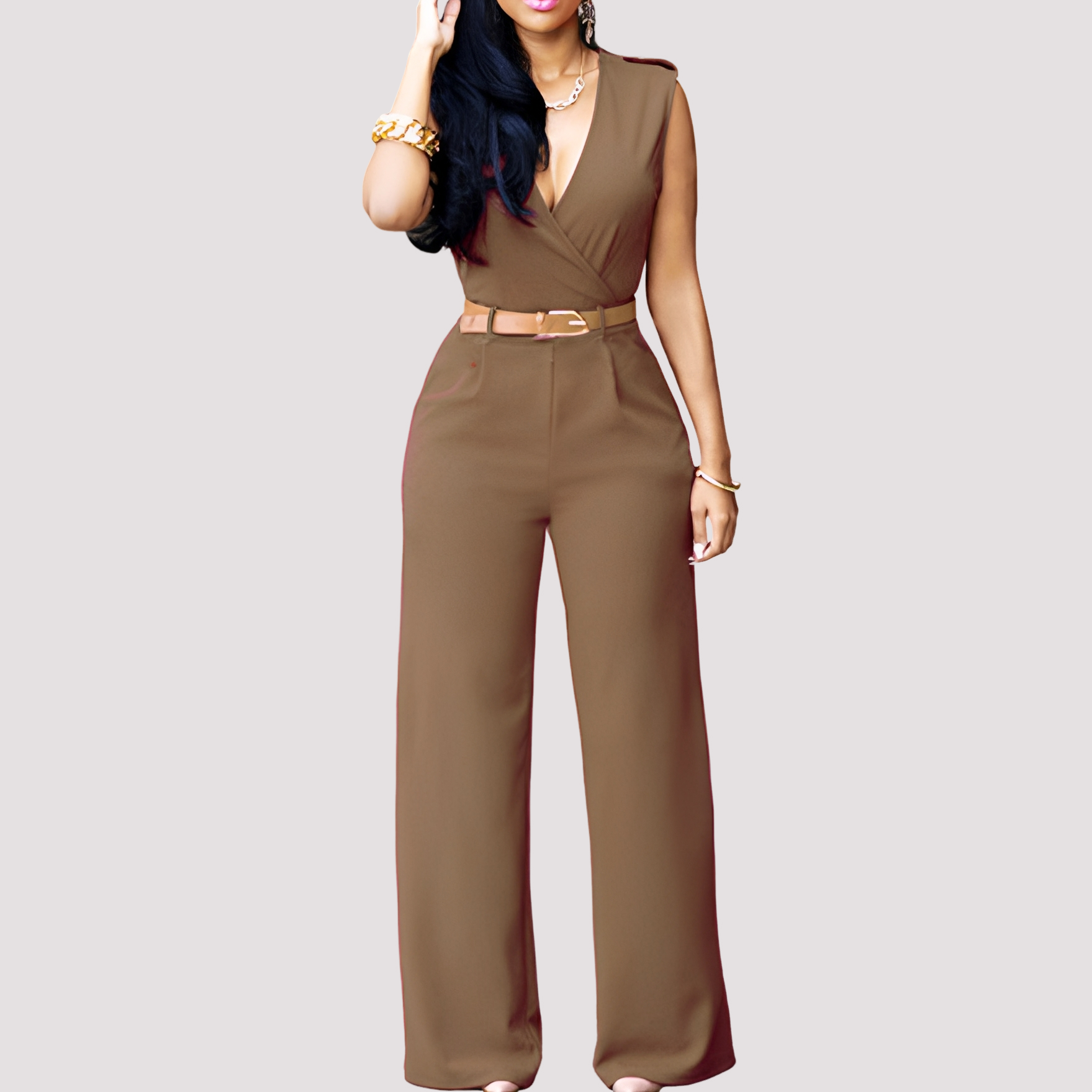 Esther - Eleganter Jumpsuit mit Gürtel für Damen