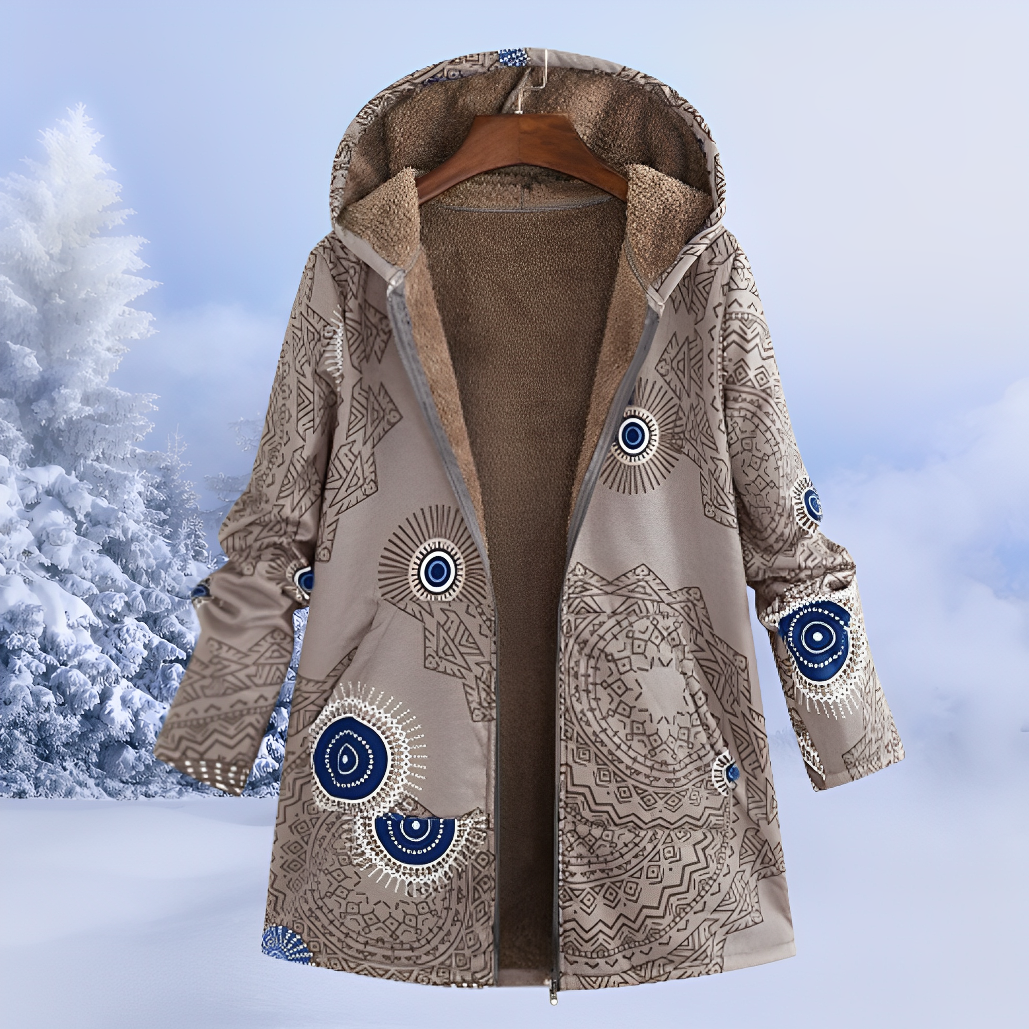 Jasmin - Moderne, wärmende Kapuzenjacke