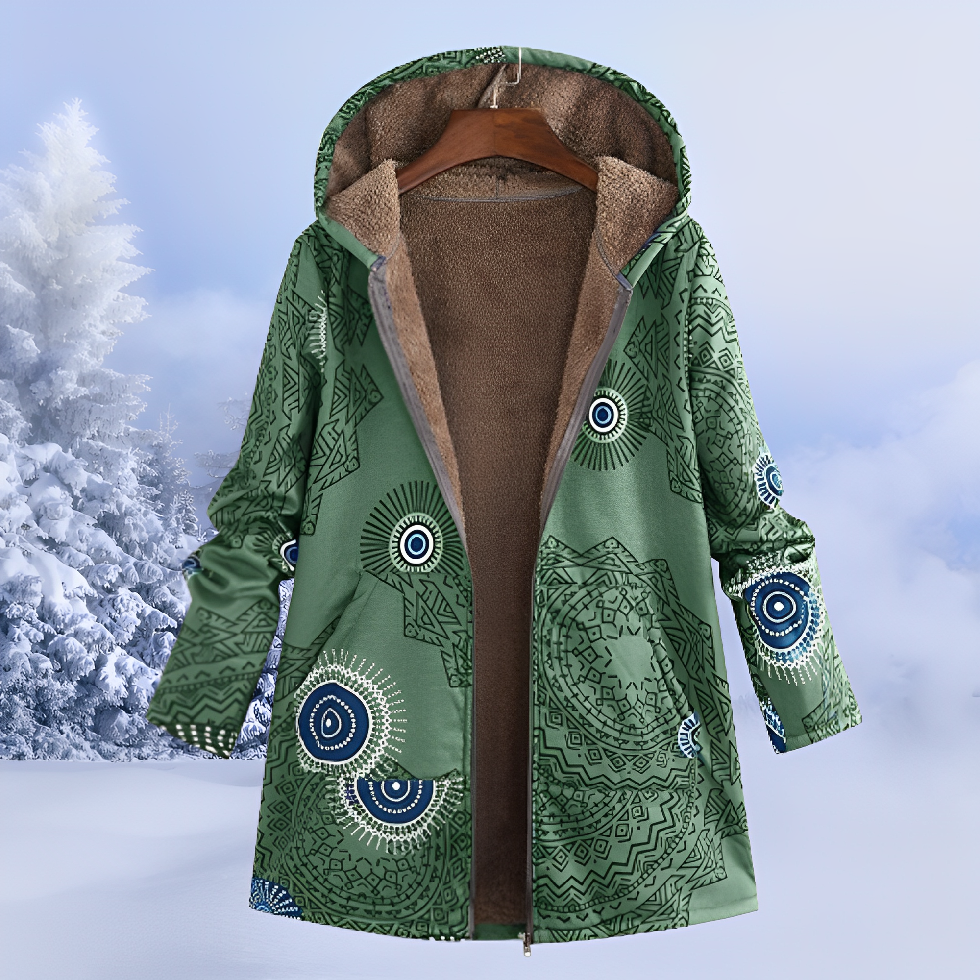 Jasmin - Moderne, wärmende Kapuzenjacke