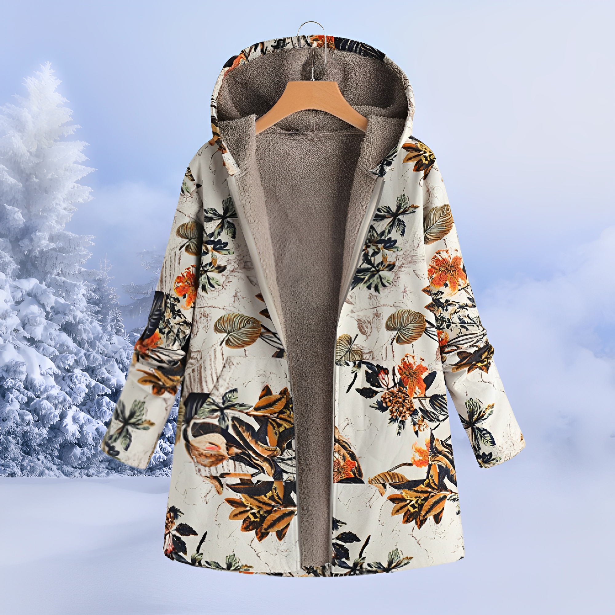 Jasmin - Moderne, wärmende Kapuzenjacke