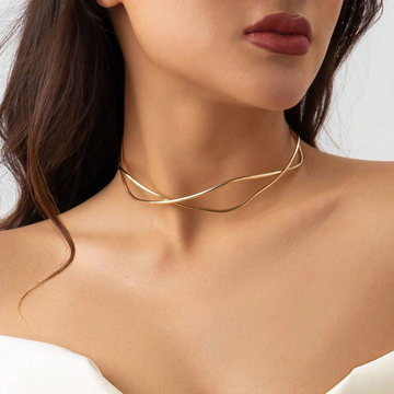 Geflochtene Drahtkette - Zeitgenössischer Choker