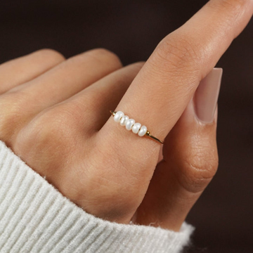 Ring mit Mini-Süßwasserperlen