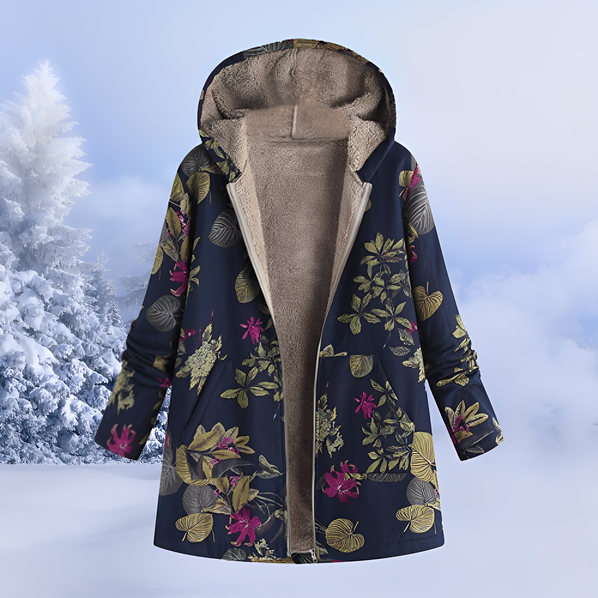 Jasmin - Moderne, wärmende Kapuzenjacke
