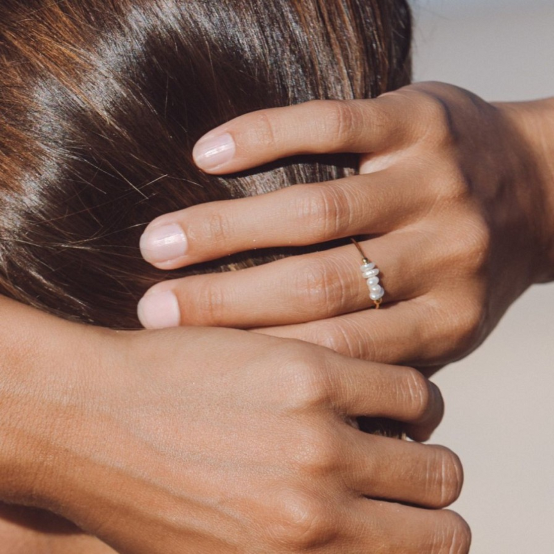 Ring mit Mini-Süßwasserperlen