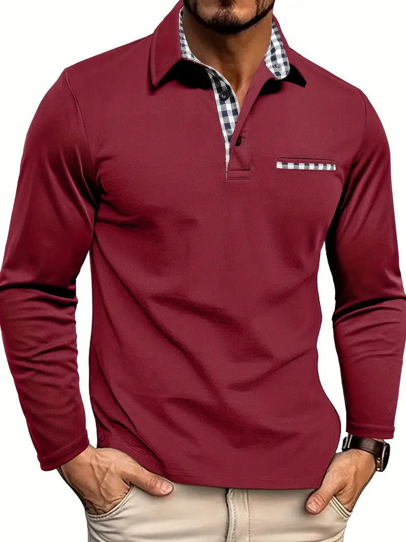 Levi - Poloshirt mit kariertem Kragen